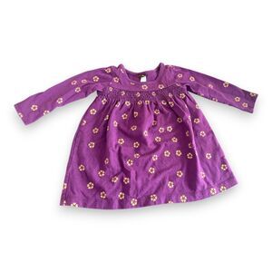 Tea Collection Purple Tunic with Gold Floral Details 12-18 Months